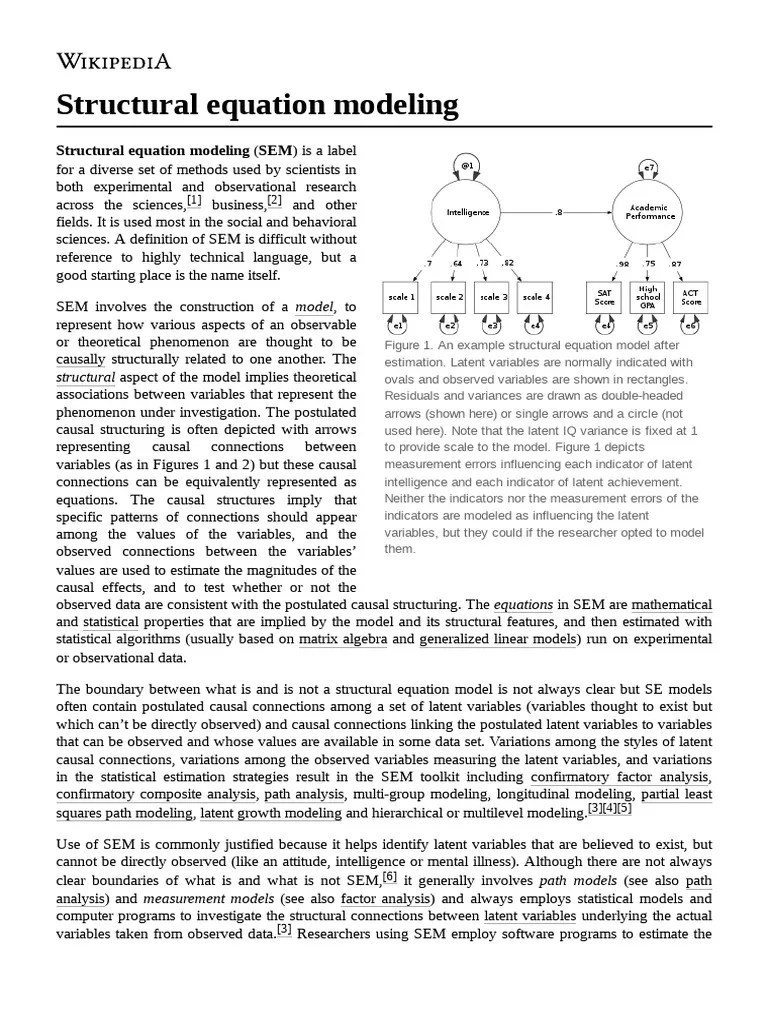 Structural Equation Modeling | PDF | Structural Equation Modeling ...