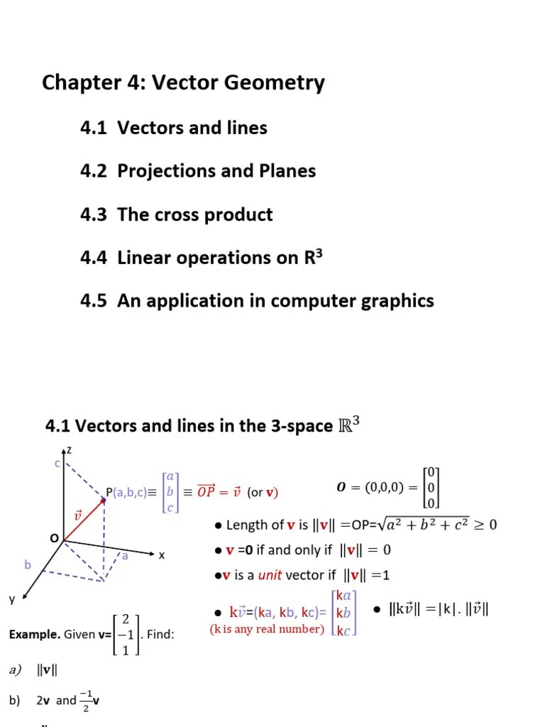 Chapter 4 Vectorgeometryex2sp24 | PDF | Euclidean Vector | Abstract Algebra