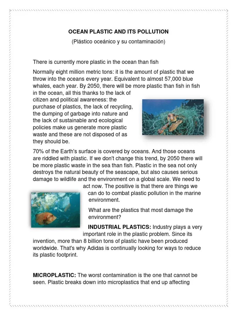 Ocean Plastic And Its Pollution | Download Free PDF | Pollution | Waste