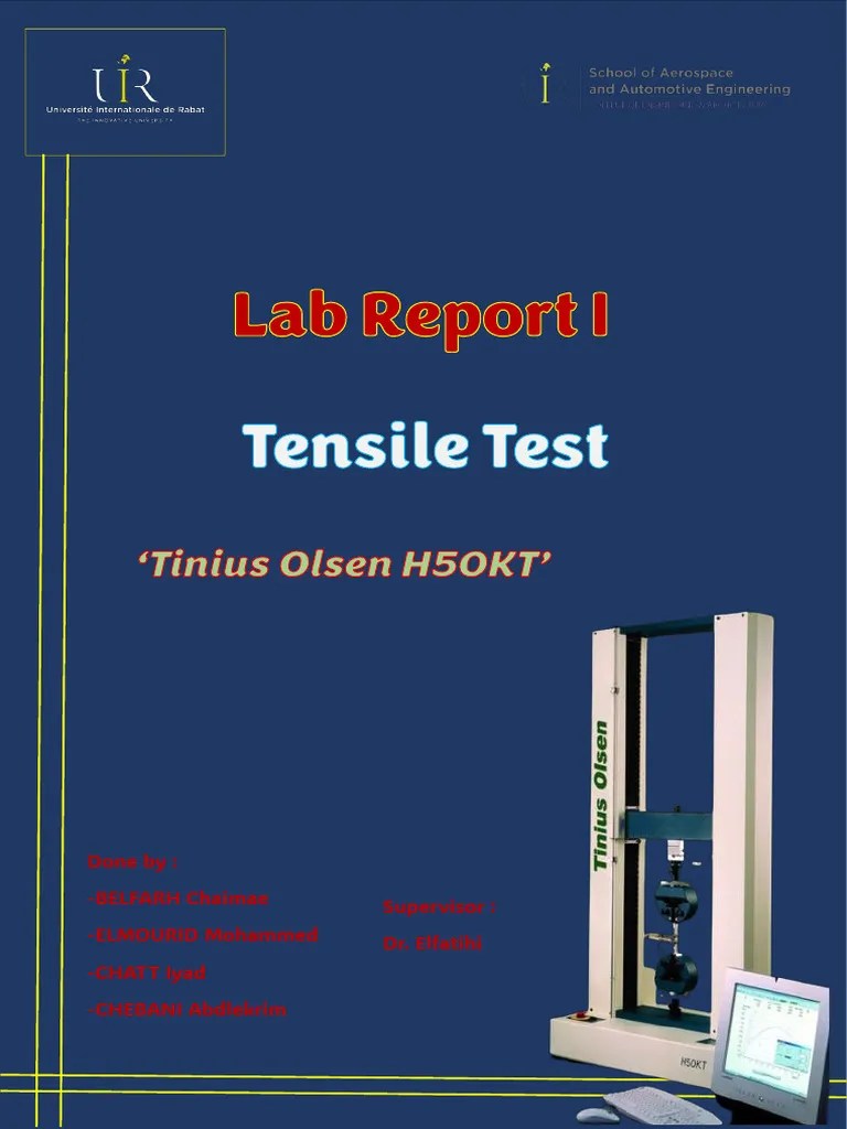 Lab Report 1 Tensile Test G D2 | PDF | Deformation (Engineering ...