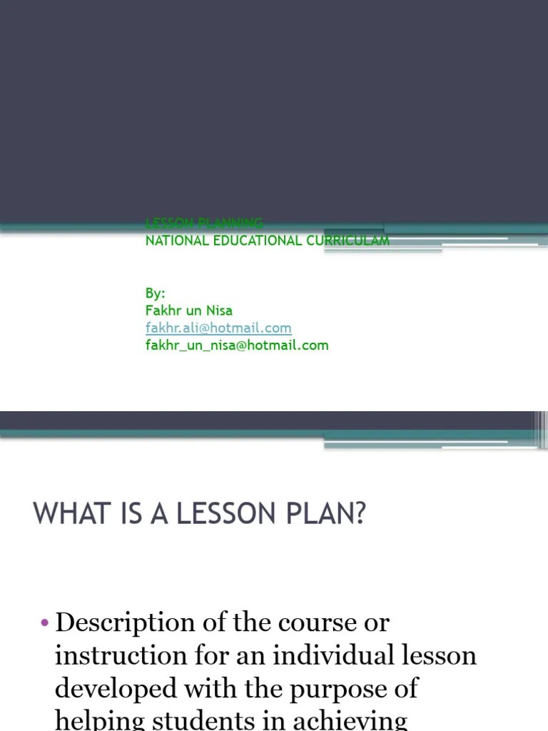 Lesson Planning & Curriculum | PDF | Curriculum | Reading Comprehension