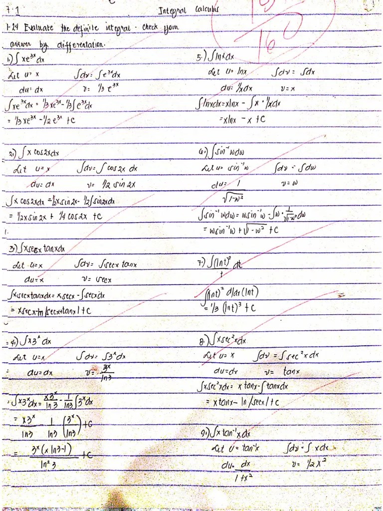Integral Calculus Problems & Solutions 2 | PDF