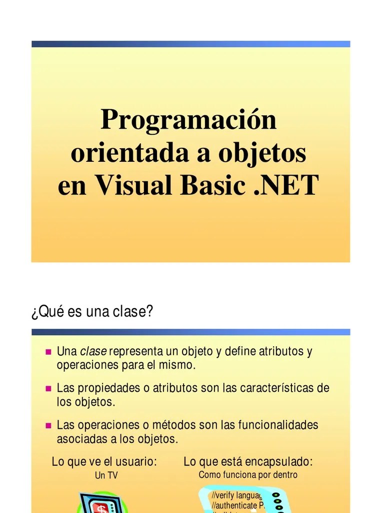 Programacion Orientada A Objetos En Visual Basic | PDF | Objeto (informática) | Clase ...