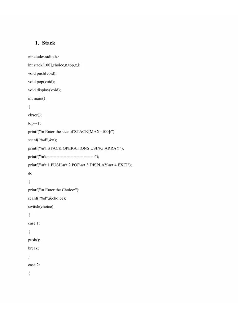 Data Structure In C | PDF