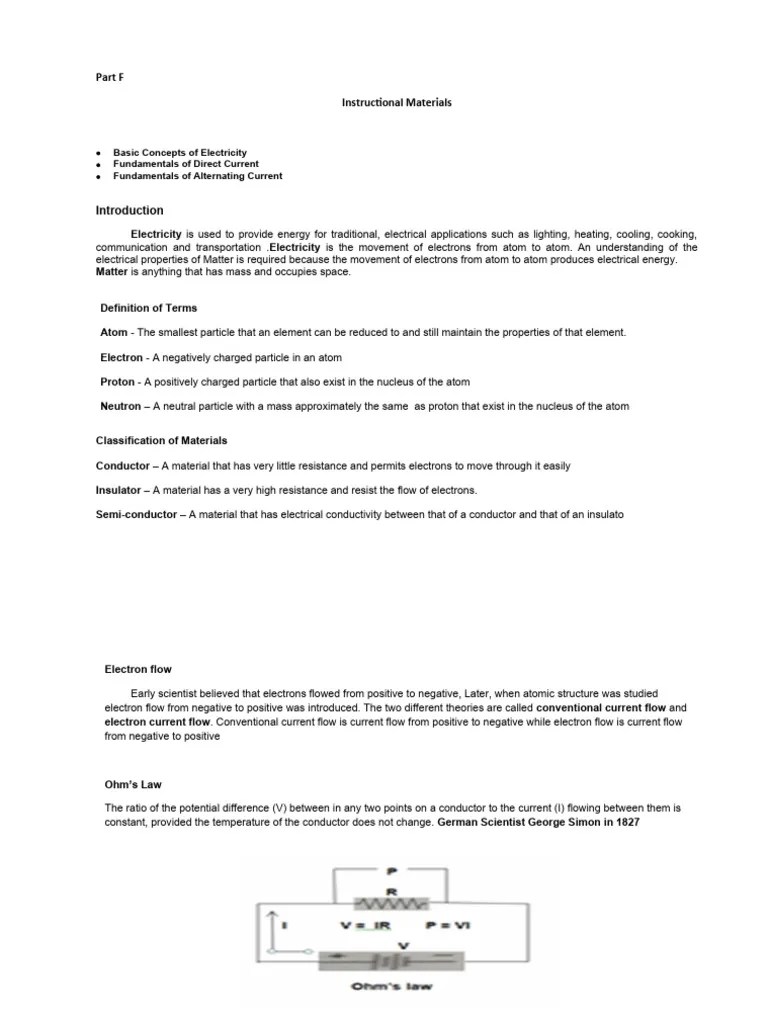 Electro 1 Lecture 2022 2023 | PDF | Electrical Resistance And ...