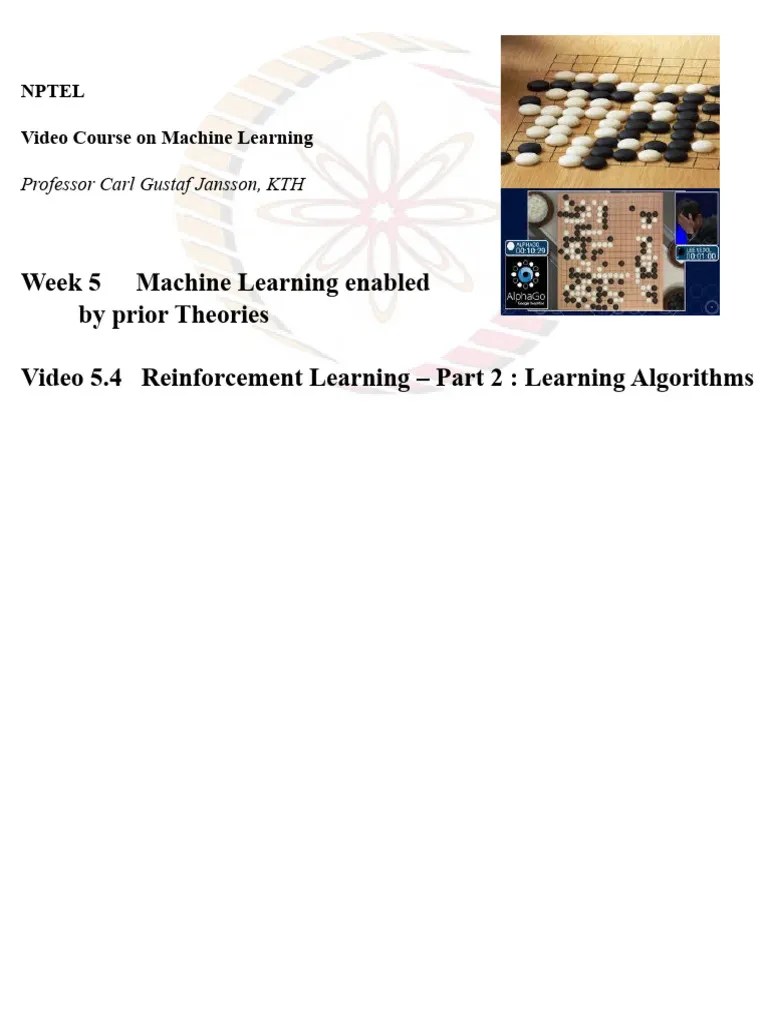5.4-Reinforcement Learning-Part2-Learning-Algorithms | PDF | Learning ...