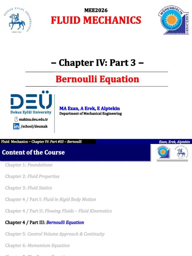 Fluid 04 3 Bernoulli+Equation | PDF | Fluid Dynamics | Pressure