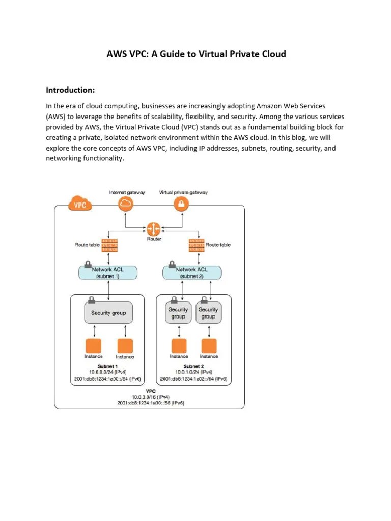 AWS VPC A Guide To Virtual Private Cloud | PDF | Ip Address | Computer ...