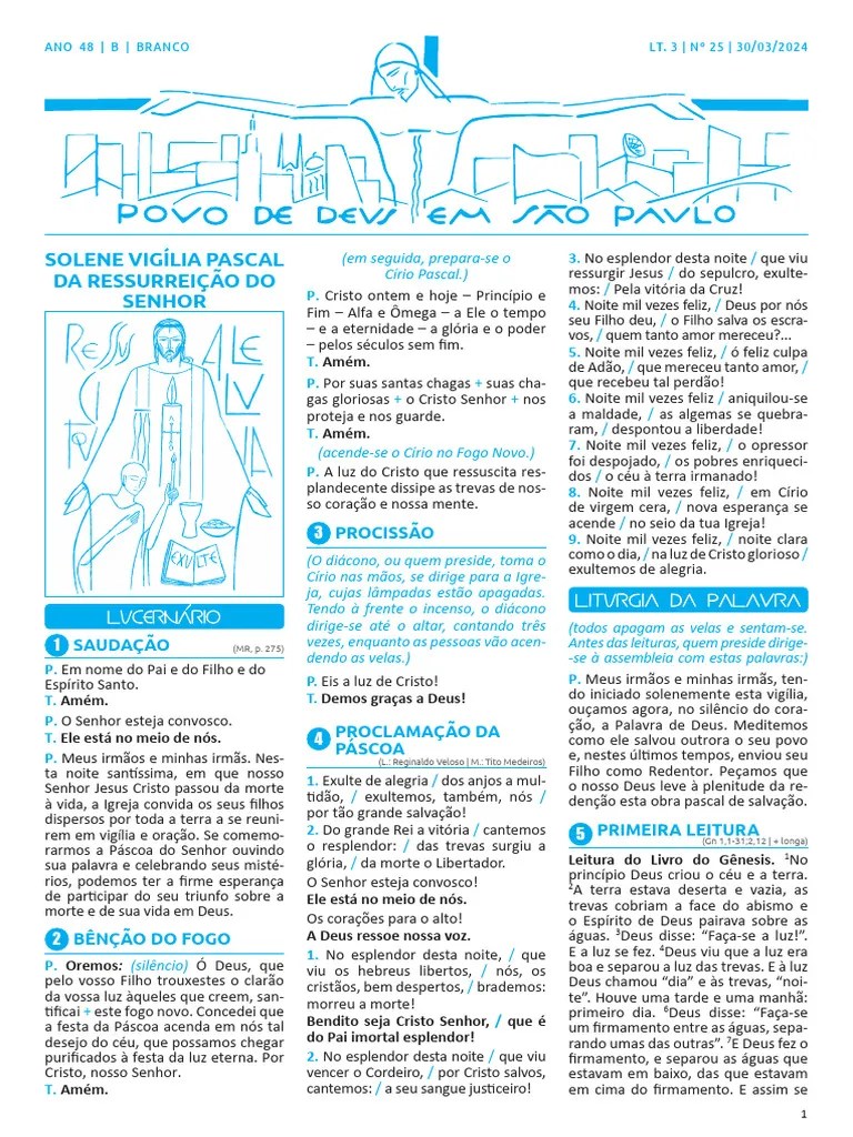 Ano 48b 25 Vigilia Pascal Sabado Santo Duplo | PDF | Jesus ...
