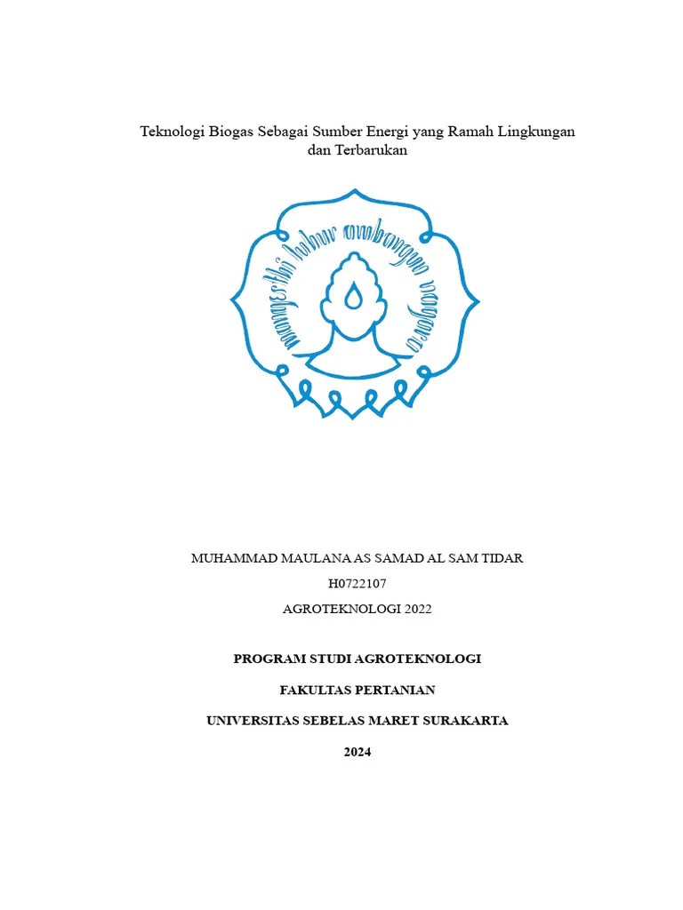 Teknologi Biogas Sebagai Sumber Energi Yang Ramah Lingkungan Dan Terbarukan | PDF