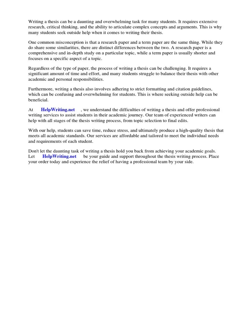 Is There A Difference Between A Research Paper And A Term Paper ...