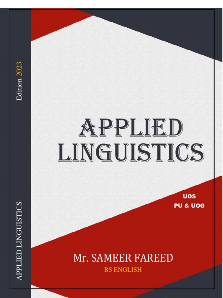 Applied Linguistics Complete Book Notes By Muhammad Sanw | PDF ...