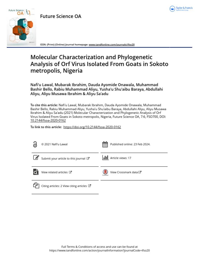 Molecular Characterization And Phylogenetic Analysis Of Orf Virus ...