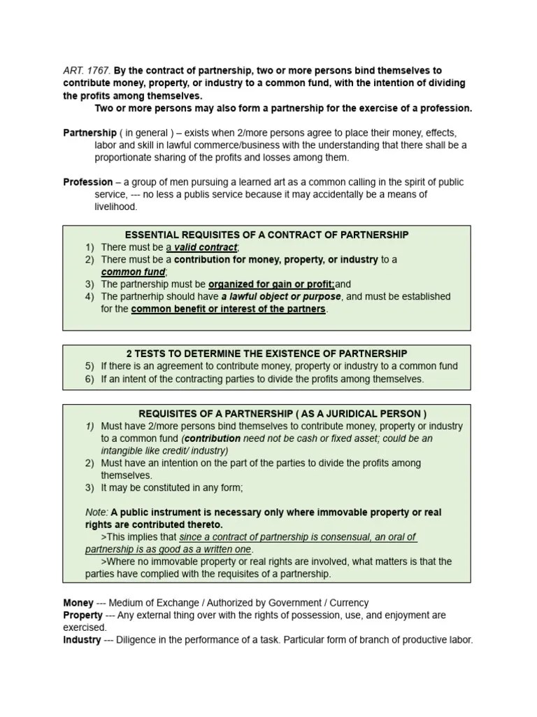 Partnership Notes | Download Free PDF | Partnership | Law And Economics