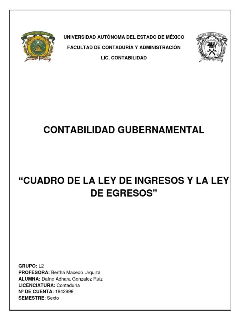 Ley De Ingresos Y Egresos | PDF | Impuestos | Dinero