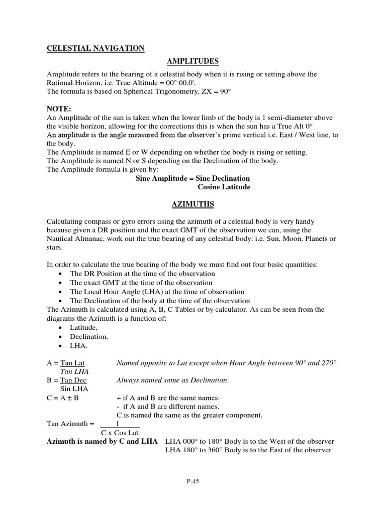 Celestial Navigation | PDF | Twilight | Navigation