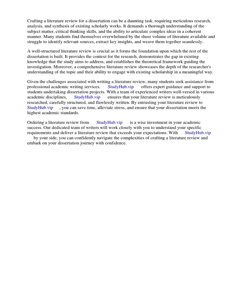 Literature Review Dissertation Structure | PDF | Literature Review ...