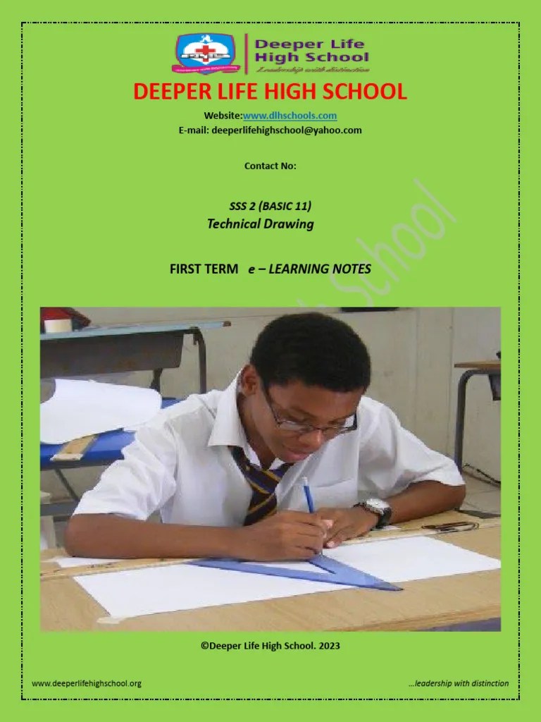 SS2 Tech Drawing 1st Term E-Note | PDF | Ellipse | Geometric Shapes