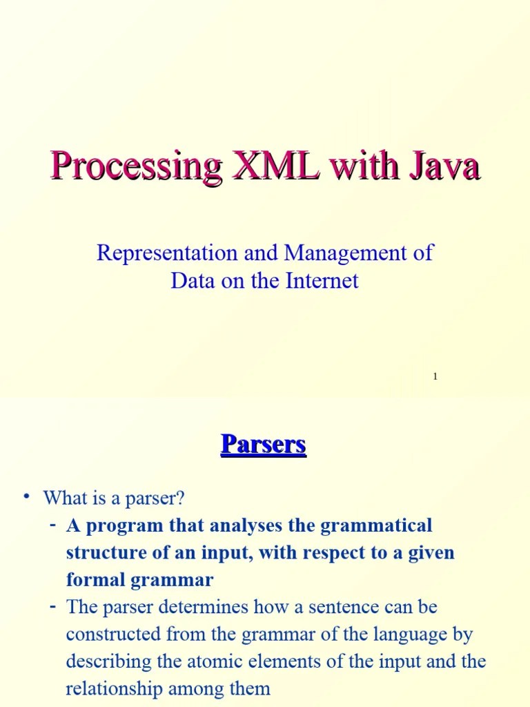 Chapter 4. Java XML Processing | PDF | Document Object Model | Xml