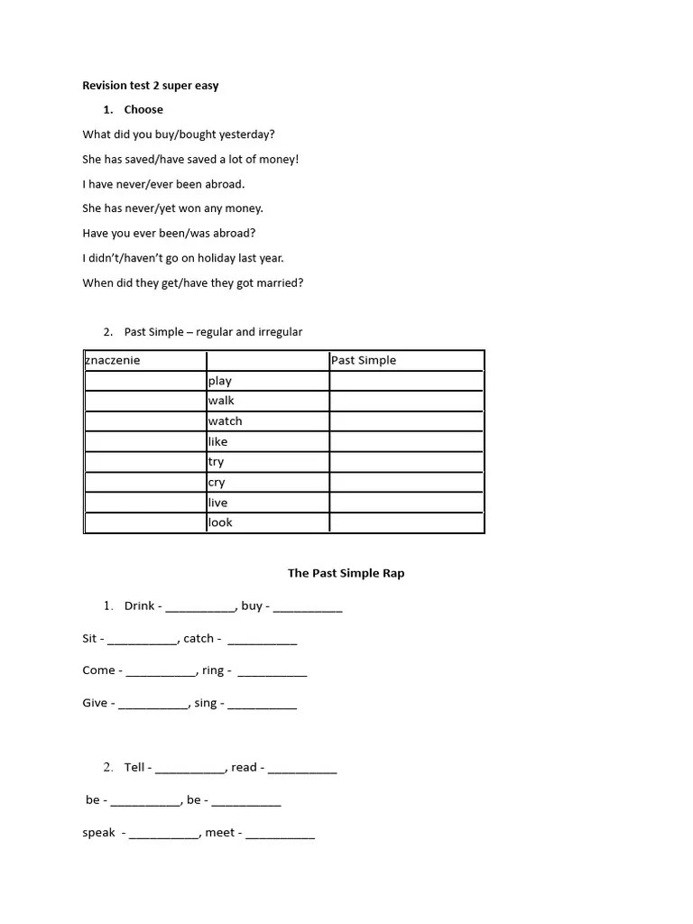 Unit 2 Revision | PDF