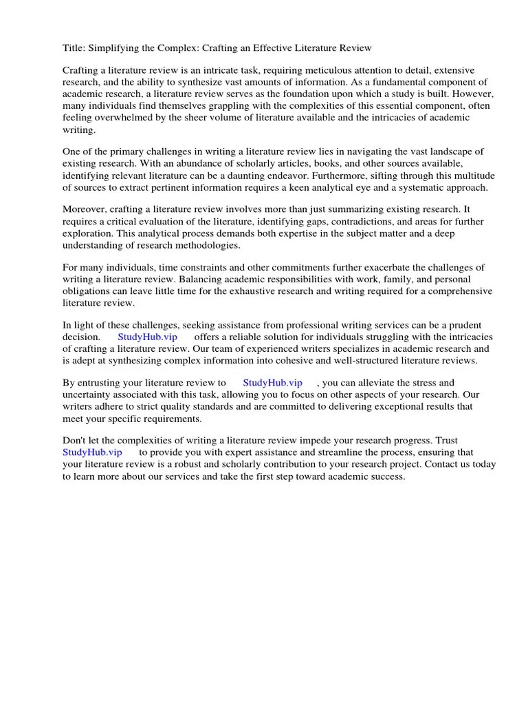 Literature Review Research Methodology Example | Download Free PDF ...