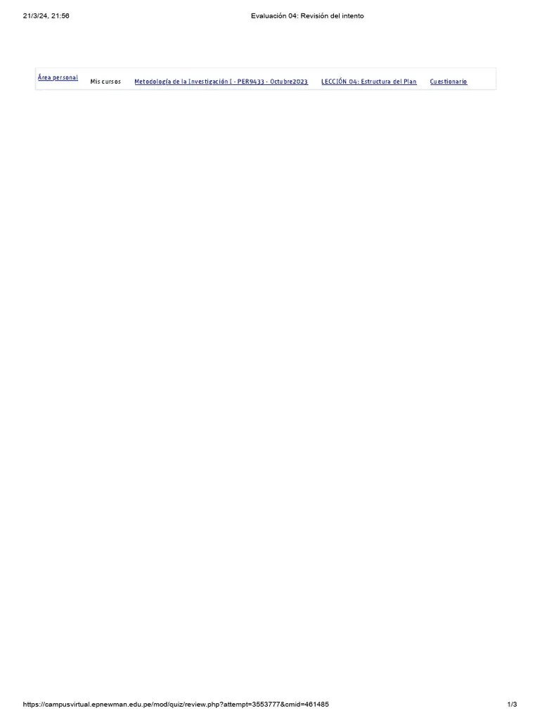 Evaluación 04 - Revisión Del Intento | PDF