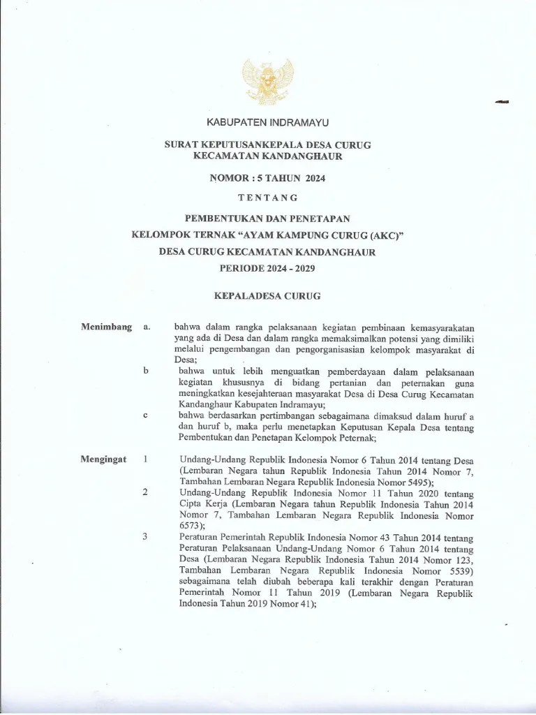 SK Kelompok Ternak | PDF