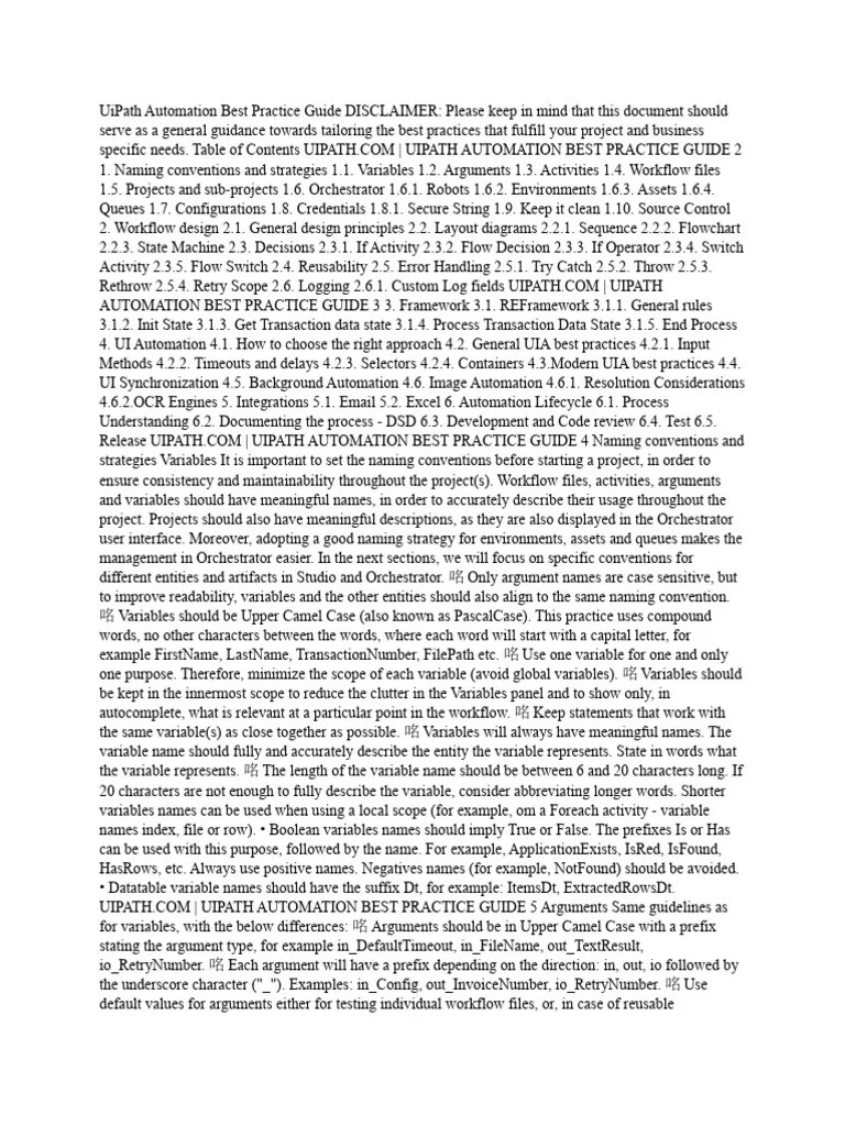 Automation Best Practice Guide | PDF | Automation | Password