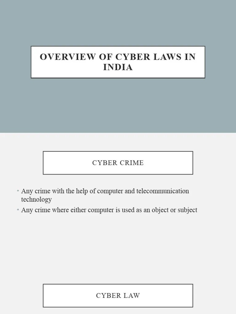 Overview Of Cyber Laws In India | PDF | Public Key Cryptography | Cyberspace