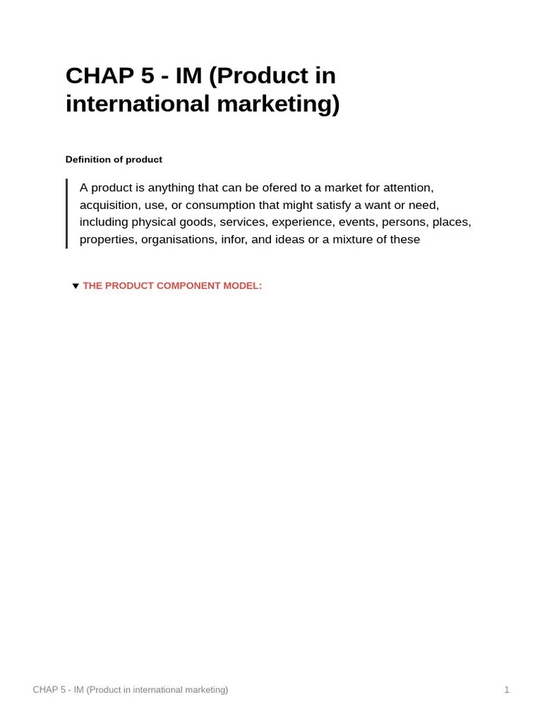 CHAP_5_-_IM_Product_in_international_marketing-1 | PDF | Brand | Marketing