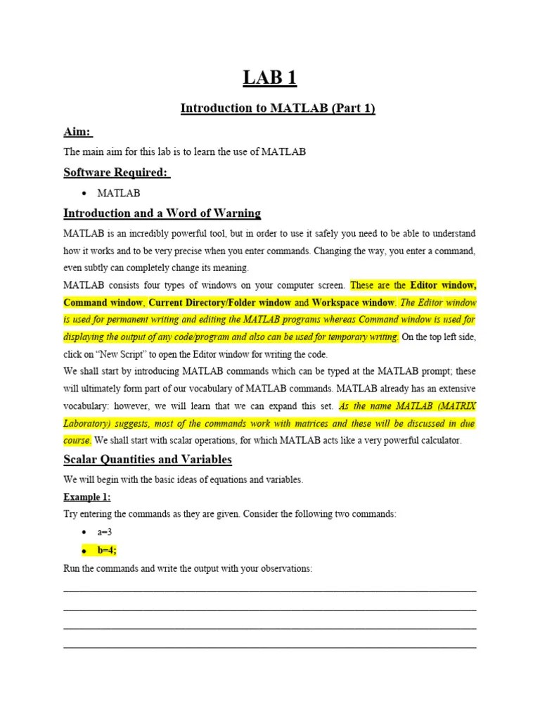 LAB 1 - Manual | PDF