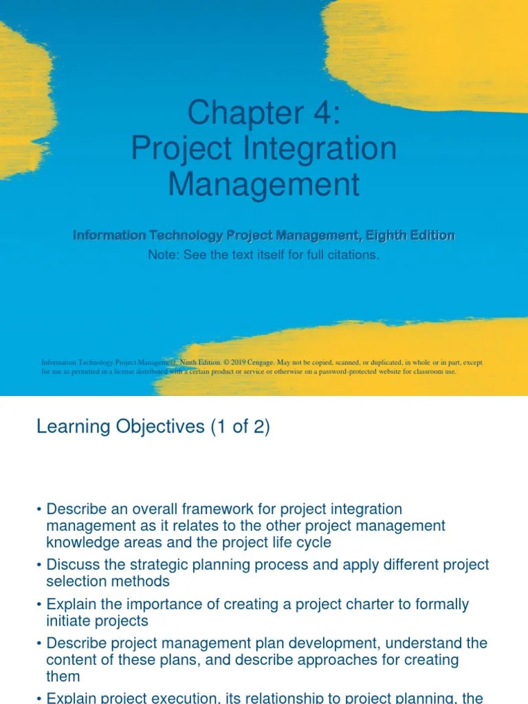 Chapter 4 Project Integration Management | PDF | Project Management ...