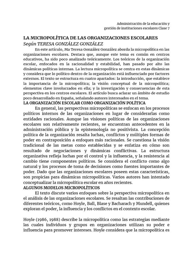 Gestion 3 Teor A Y Pr Ctica De La Micropol Tica En Las Organizaciones Escolares Pdf - Best Colorful Backgrounds in Ultra HD
