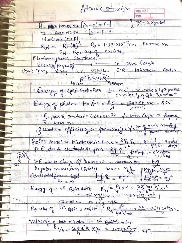 Atomic Structure Jee | PDF