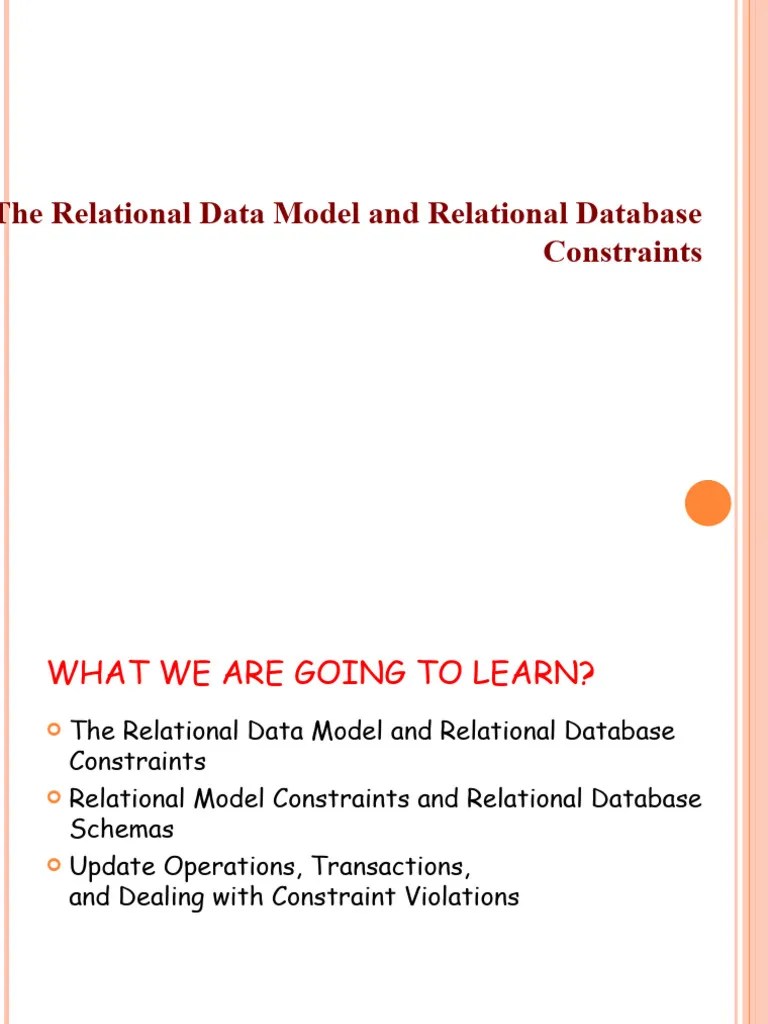Lec 11 (Extra) - Relational Model | PDF | Relational Database | Relational Model