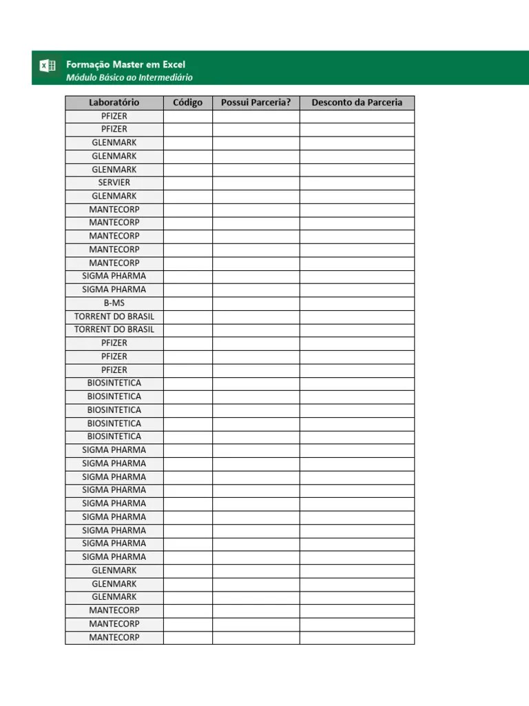 Exemplo 5 - Funções Do Excel | PDF | Pharmaceutical Industry | Companies
