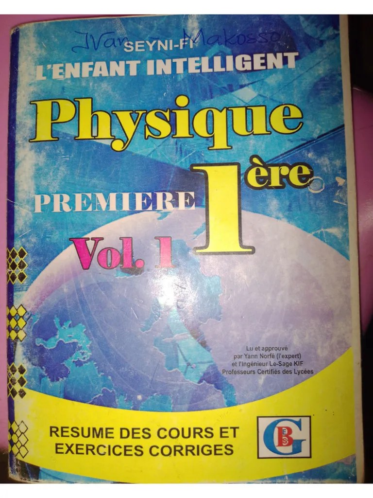 Fascicule De PHYSIQUE 1ère Scientifique 2020 | PDF