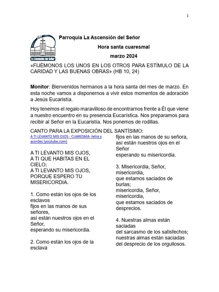 Hora Santa Cuaresma 2024 | PDF