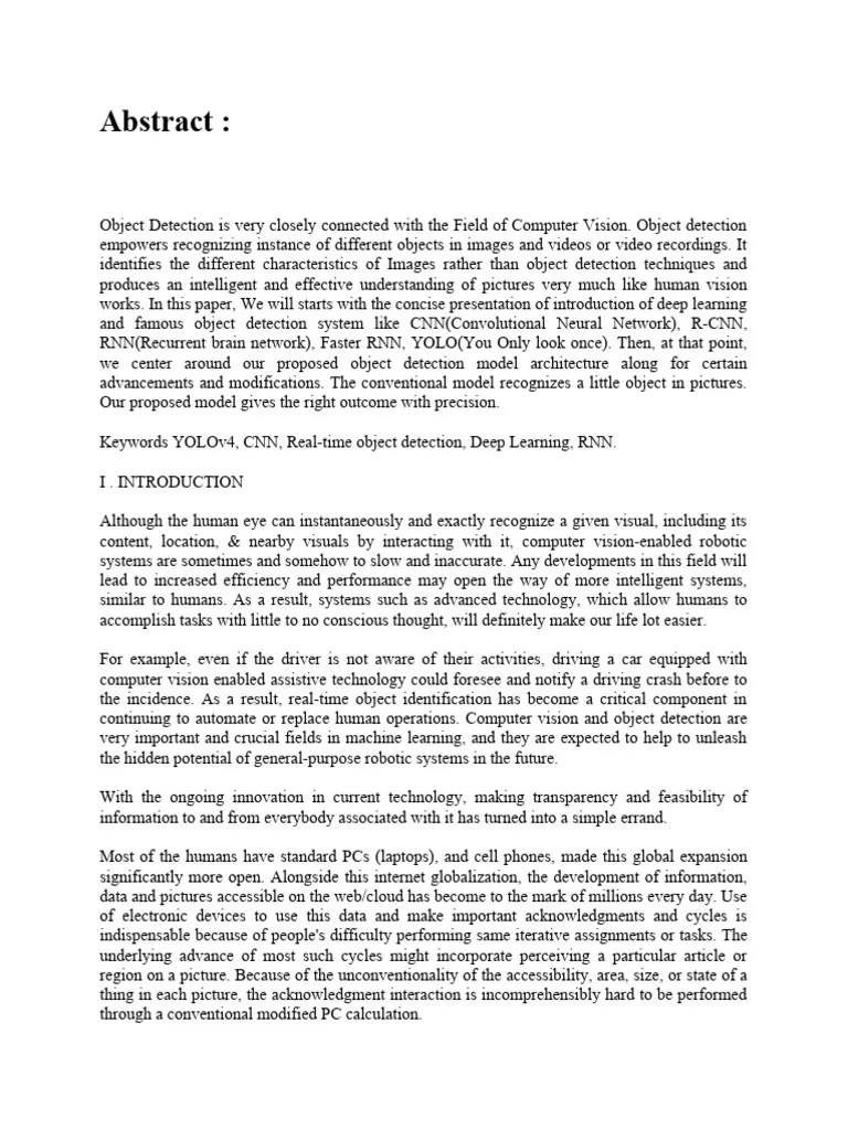 Objectdetection | PDF | Deep Learning | Computer Vision