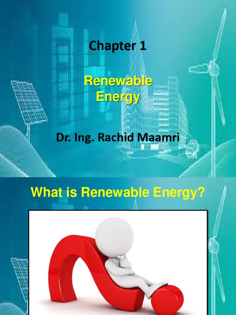 Course Renewable Energies Chapter 1 | PDF | Biofuel | Renewable Energy