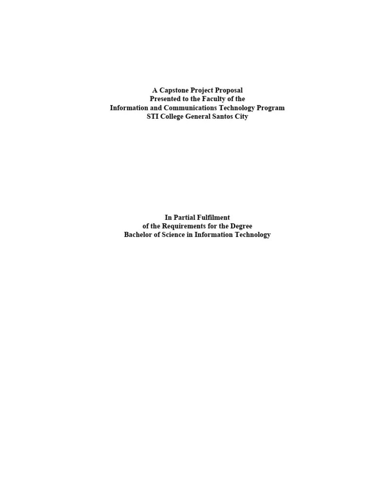 Capstone Project Proposal Template | PDF | Educational Technology