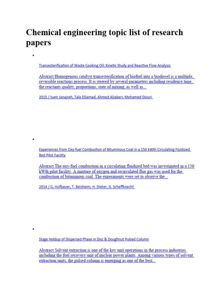 Chemical Engineering | PDF | Combustion | Biofuel
