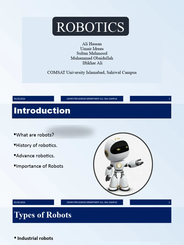 Robotics Presentation 2024 | PDF