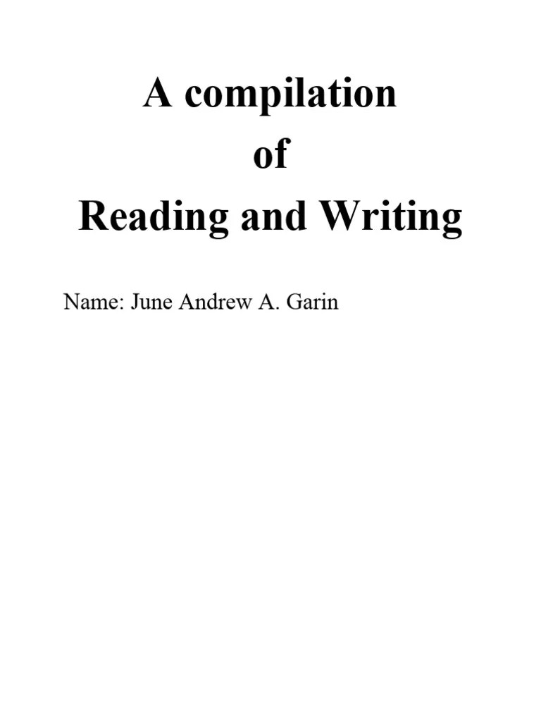 Reading And Writing | PDF