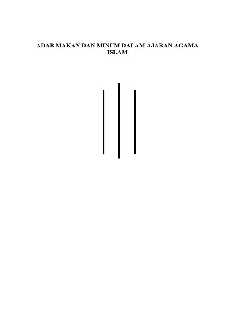 Adab Makan Dan Minum Dalam Ajaran Agama | PDF