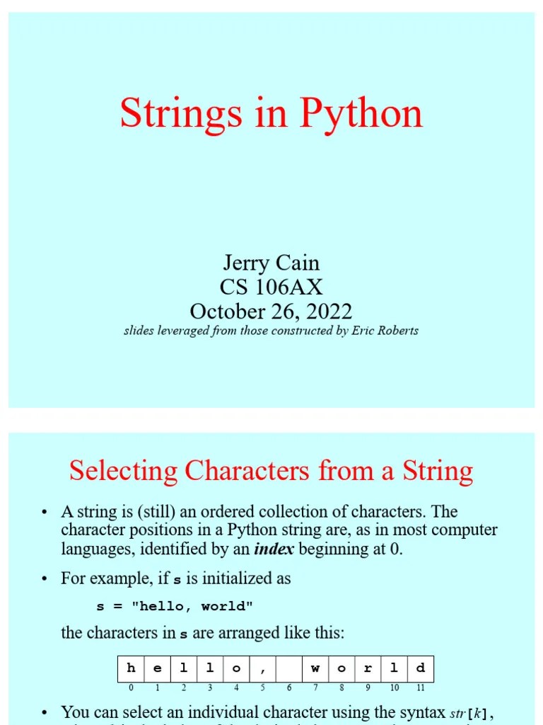 14 Strings In Python | PDF | String (Computer Science) | Linguistics