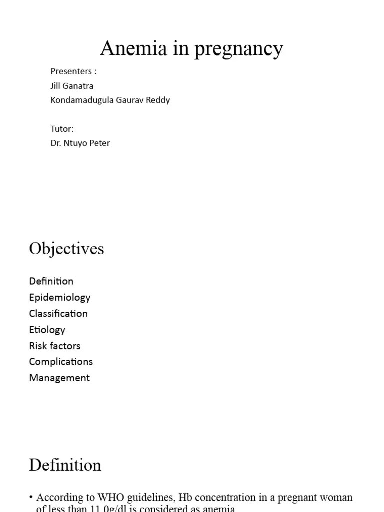 Anemia In Pregnancy2024 | PDF | Anemia | Pregnancy