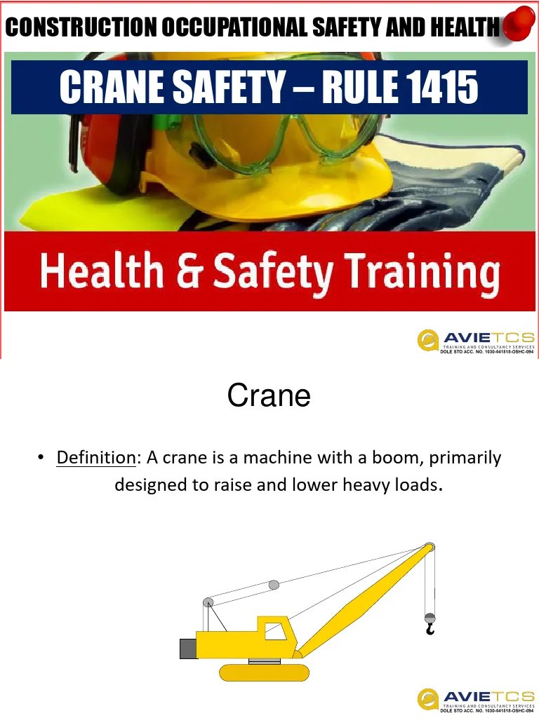 1 Crane Safety | PDF | Crane (Machine) | Rope