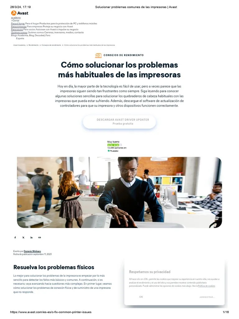 Problemas Comunes De Las Impresoras _ | PDF | Impresora (Computación ...