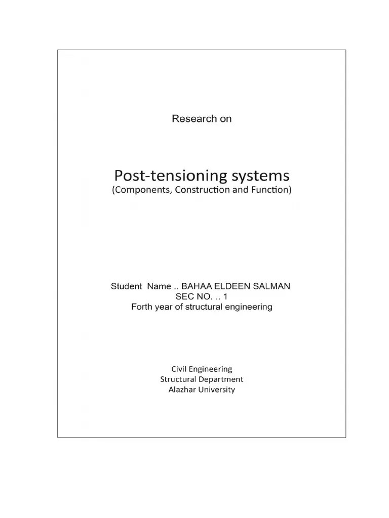 Post-tensioning Systems | PDF | Prestressed Concrete | Materials